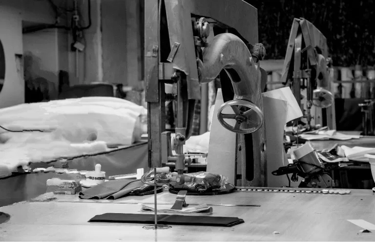 The largest piece of equipment Ilona worked with—a band knife cutter